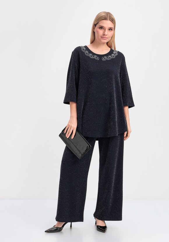 Туника с люрексом и декором из страз шир.  580, рис. 20