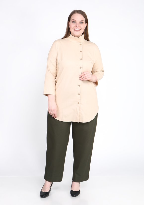 Блуза однотонная с карманами шир.  580, рис. 11