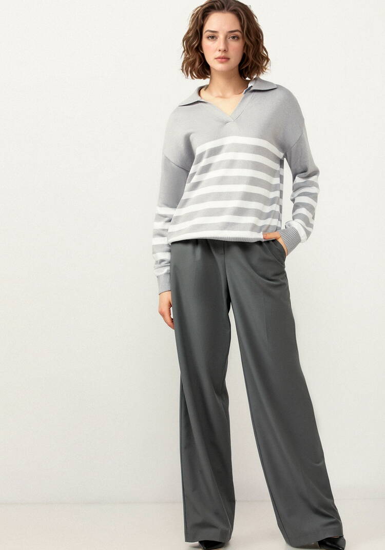 Джемпер поло в полоску шир.  750, рис. 30