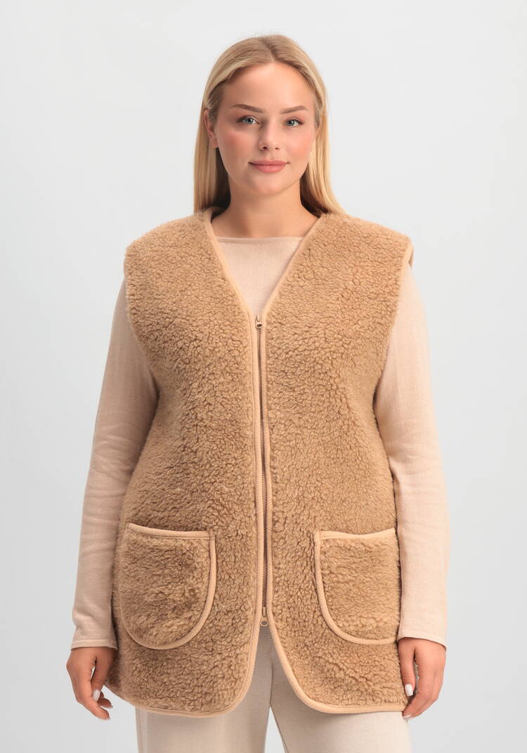 Меховой жилет из верблюжьей шерсти шир.  750, рис. 4