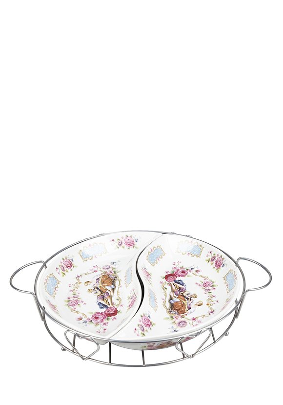 Менажница из каменной керамики на подставке шир.  580, рис. 1