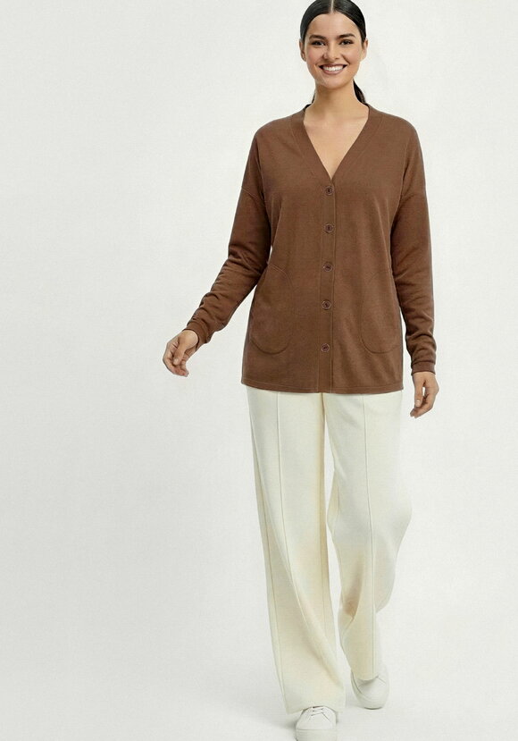 Кардиган на пуговицах утепленный шир.  580, рис. 15