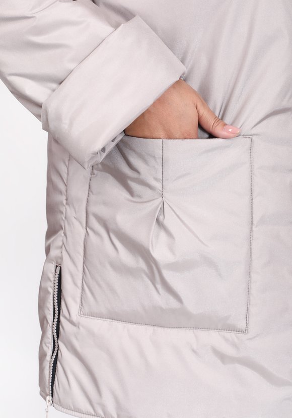 Куртка с капюшоном и накладными карманами шир.  580, рис. 4