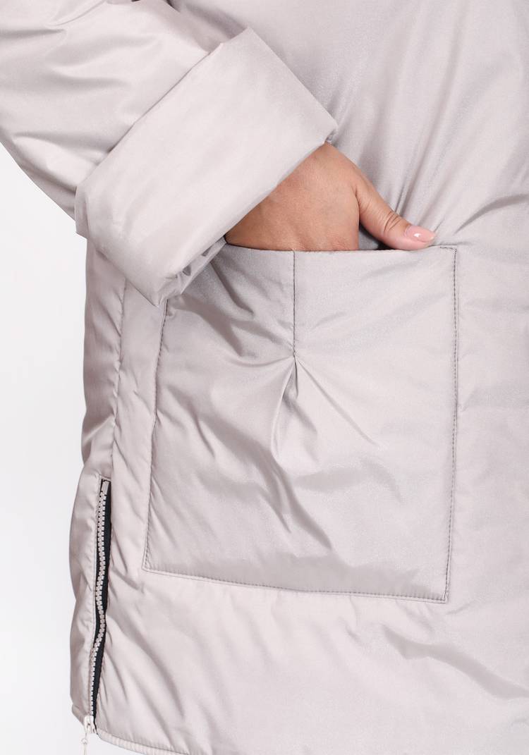 Куртка с капюшоном и накладными карманами шир.  750, рис. 4