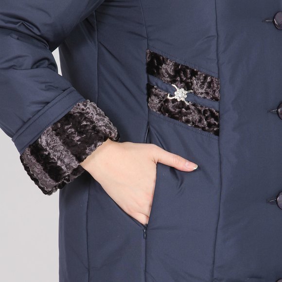 Куртка с декоративными вставками шир.  580, рис. 16