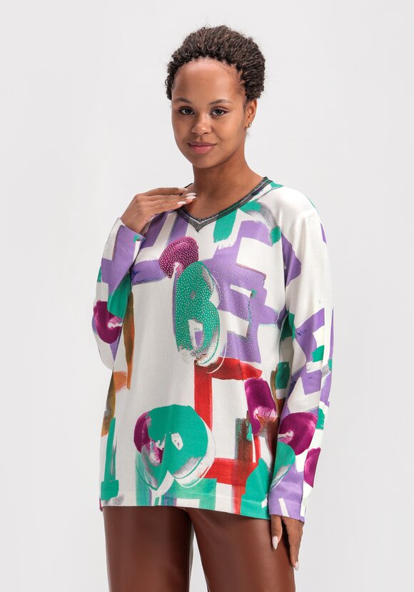 Джемпер с ярким орнаментом шир.  580, рис. 12