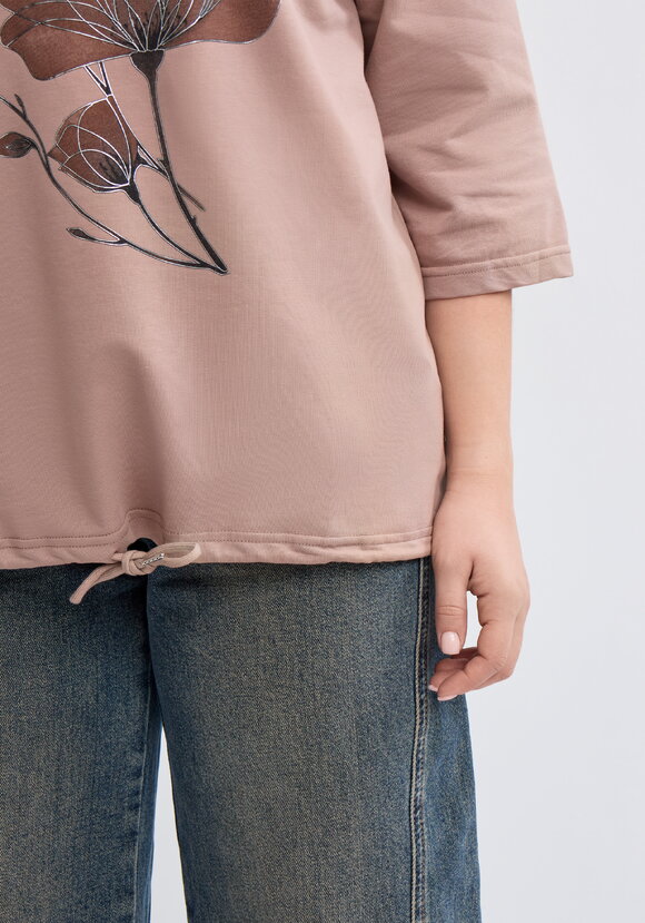 Блуза на кулиске с принтом шир.  580, рис. 12