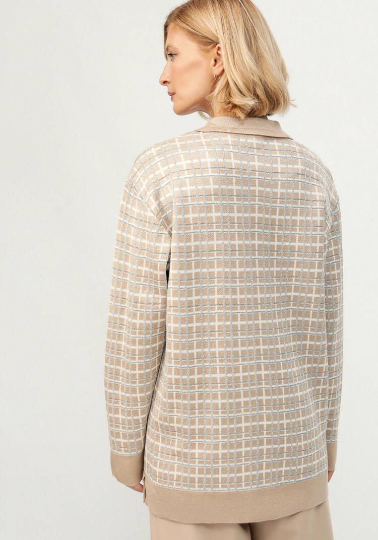 Рубашка-джемпер с отложным воротником клетка шир.  750, рис. 3