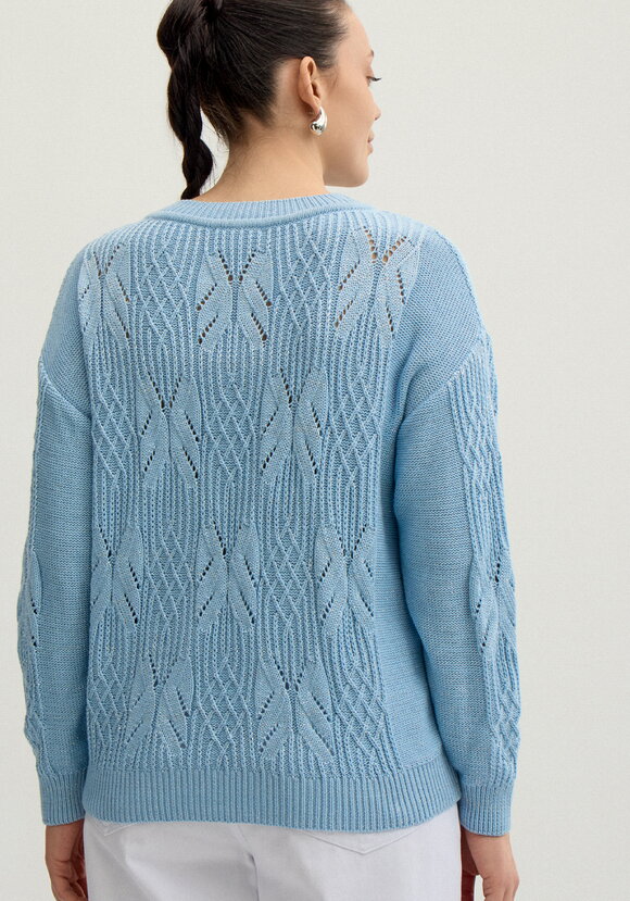 Джемпер ажурный на резинке шир.  580, рис. 26