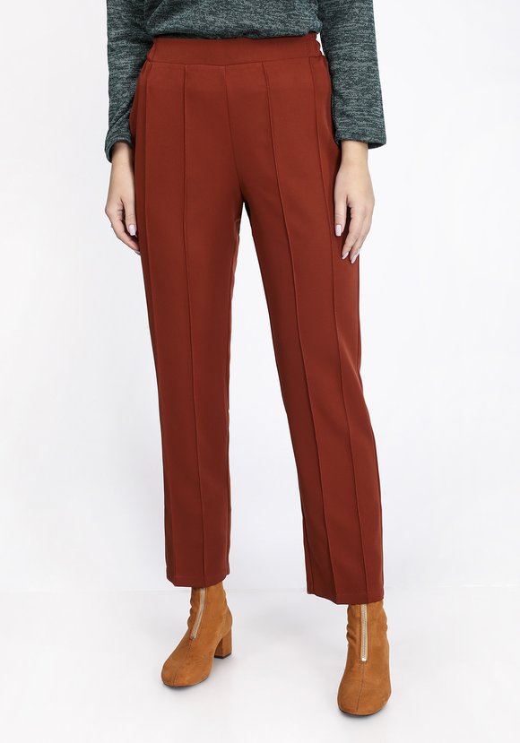 Брюки с декоративными отстрочками шир.  580, рис. 5