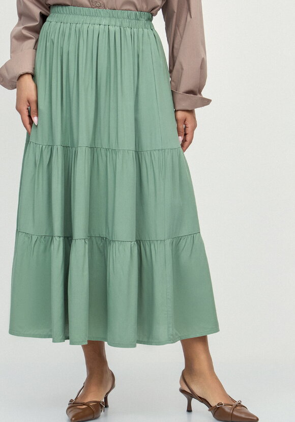 Юбка ярусная из штапеля шир.  580, рис. 9