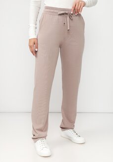 Брюки вязаные с подворотом по низу