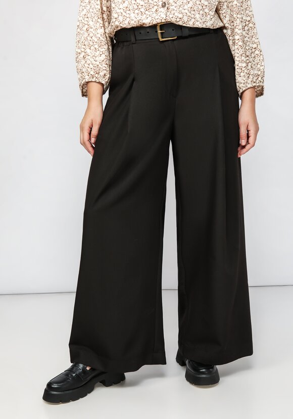 Брюки из костюмной ткани свободного кроя шир.  580, рис. 1