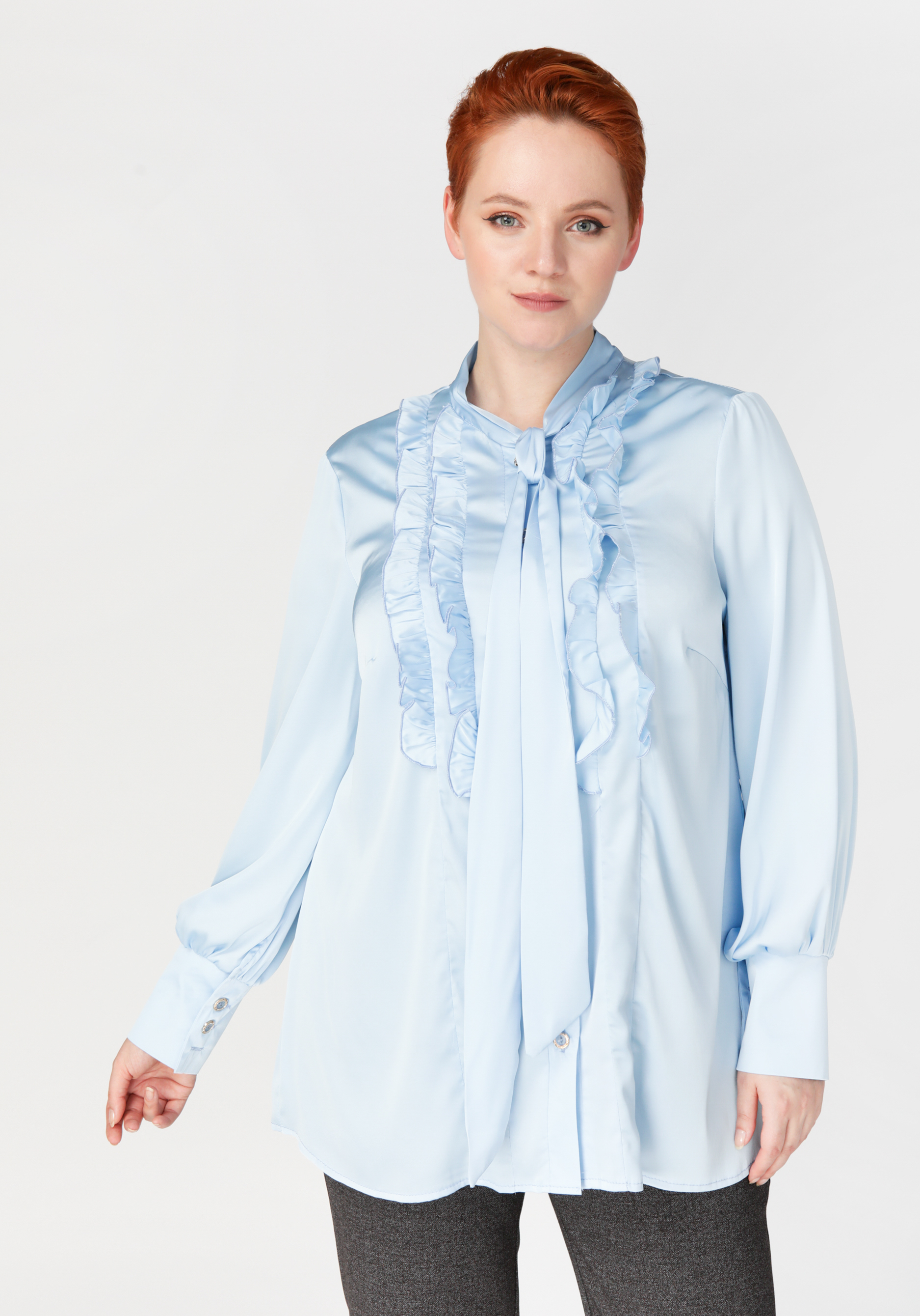 Блуза «Сияющая улыбка» Mio Imperatrice, цвет голубой, размер 50 - фото 2