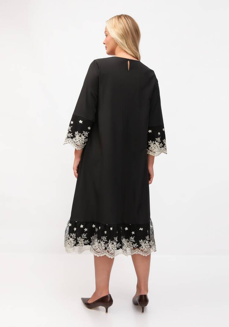 Платье с отделкой кружевом шир.  750, рис. 27