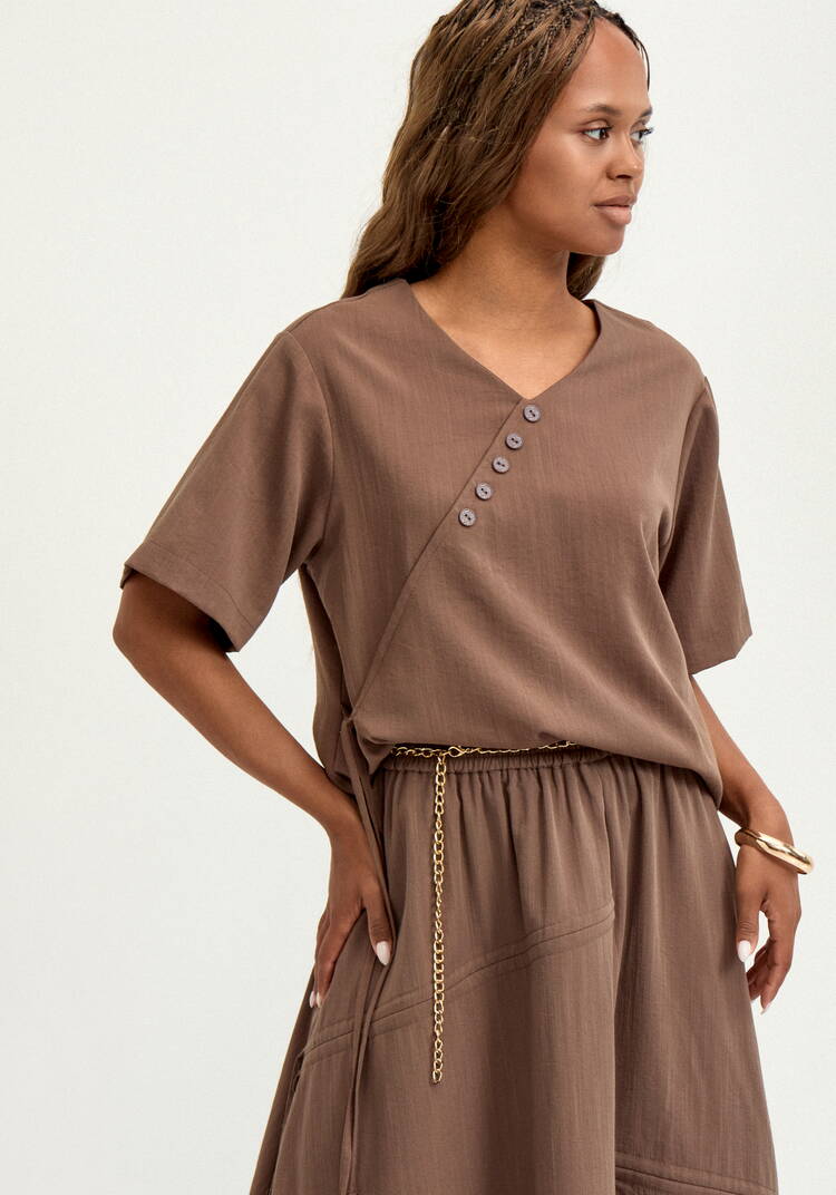 Блуза  свободного кроя шир.  750, рис. 8