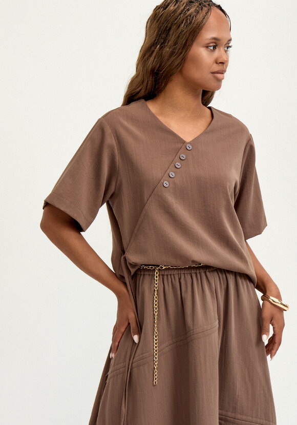 Блуза  свободного кроя шир.  580, рис. 8