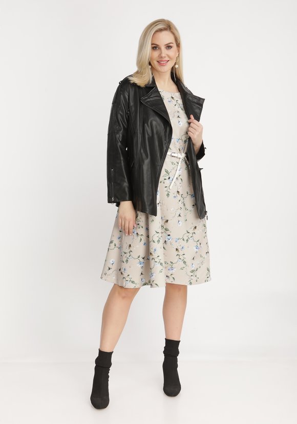 Куртка из экокожи с отложным воротником шир.  580, рис. 1