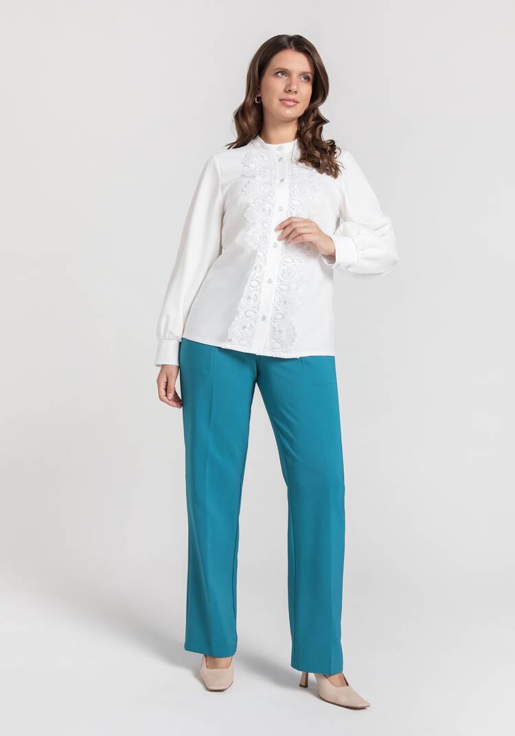 Блуза с ажурным кружевом Селена шир.  750, рис. 6