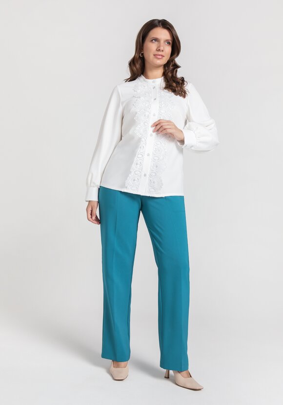 Блуза с ажурным кружевом Селена шир.  580, рис. 6