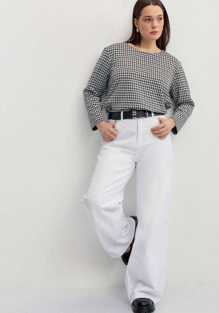 Лонгслив прямого кроя с рукавом 3/4 шир.  750, рис. 7