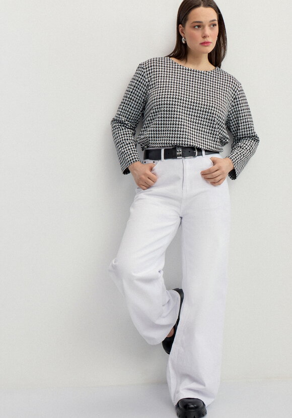 Лонгслив прямого кроя с рукавом 3/4 шир.  580, рис. 7