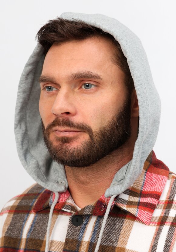 Рубашка с капюшоном в клетку шир.  580, рис. 7