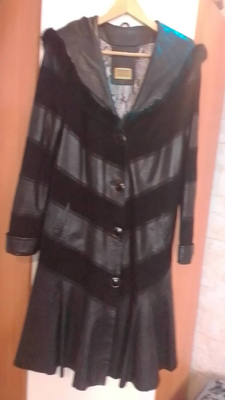 Кожаный плащ Турция шир.  750, рис. 1