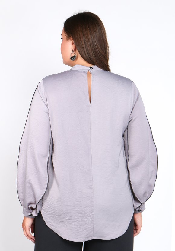 Блуза с рельефными рукавами шир.  580, рис. 12