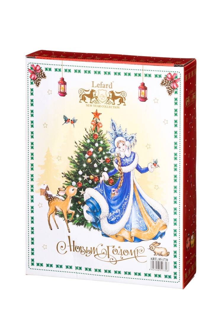 Блюдо овальное Дед Мороз и Снегурочка шир.  750, рис. 3