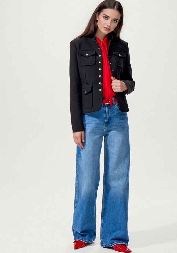 Джинсы прямого кроя с высокой посадкой шир.  580, рис. 14