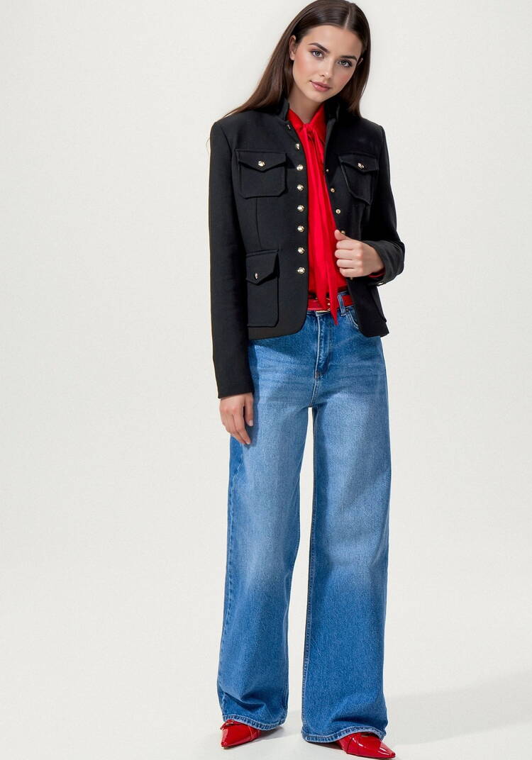 Джинсы прямого кроя с высокой посадкой шир.  750, рис. 14