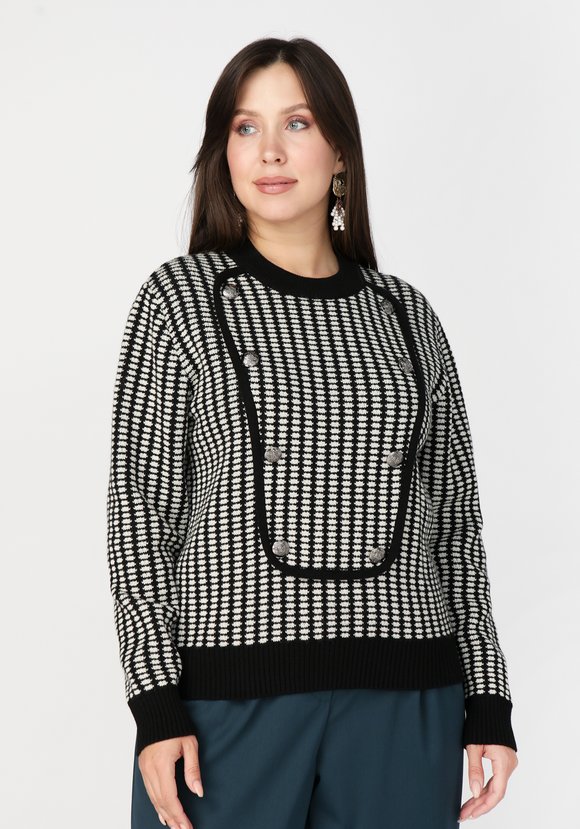 Джемпер с пуговицами декоративными шир.  580, рис. 1