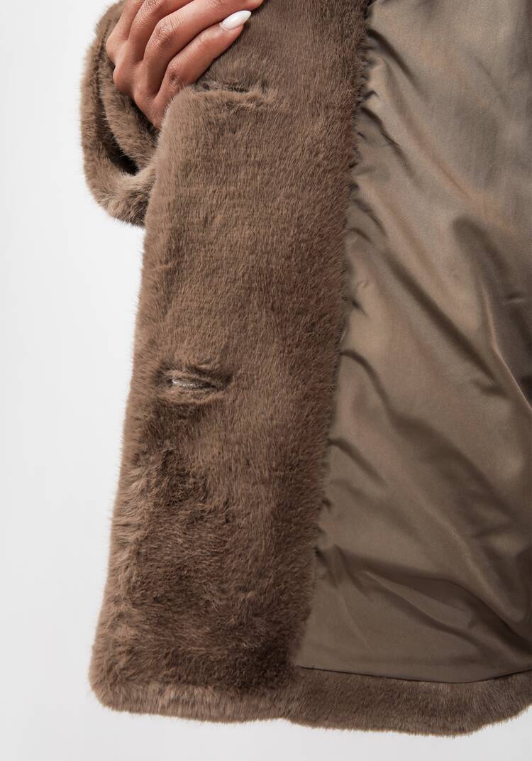 Полупальто из экомеха Моника шир.  750, рис. 6