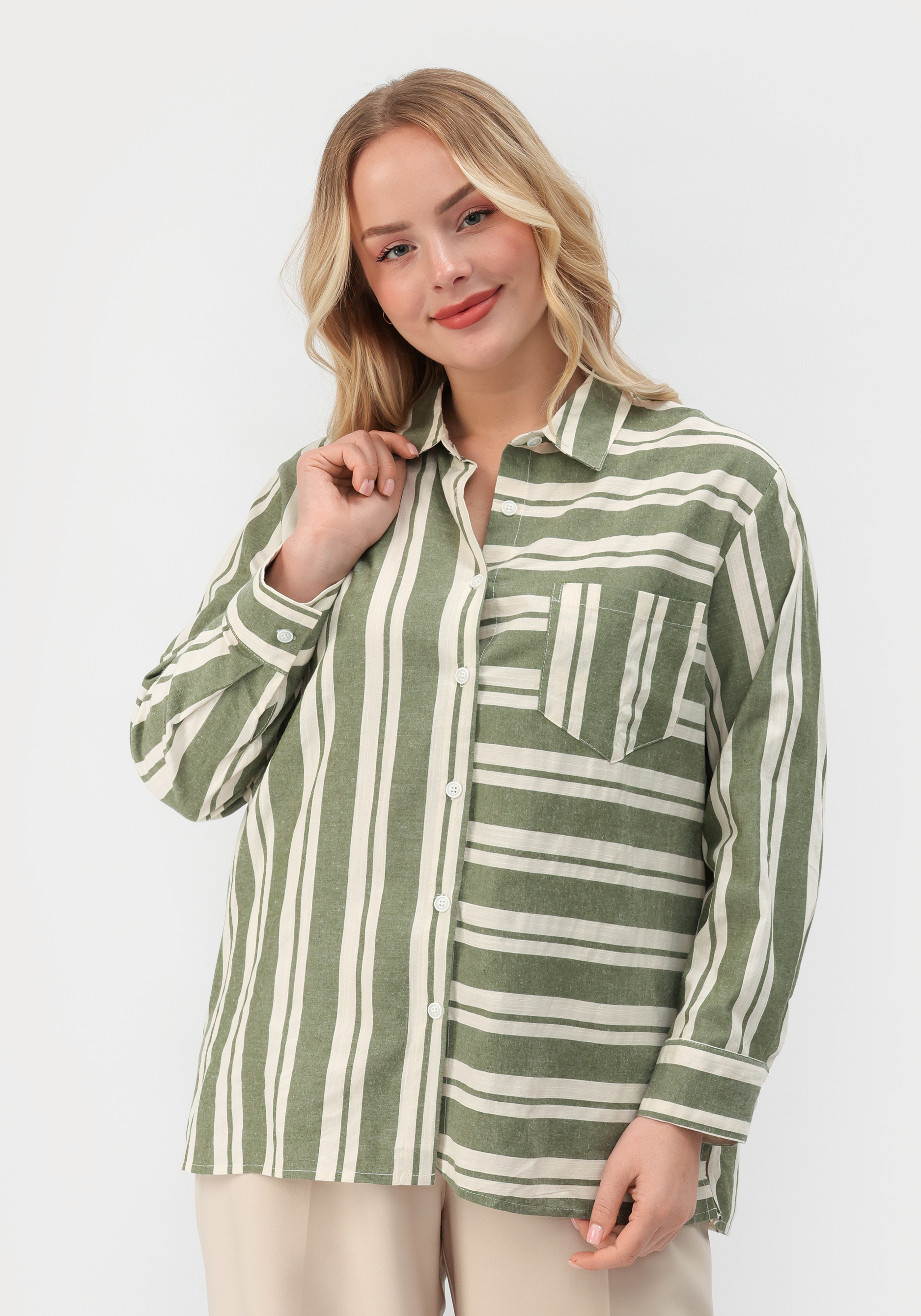 Рубашка "Анджелина" Edsel Krause, цвет зеленый, размер 50