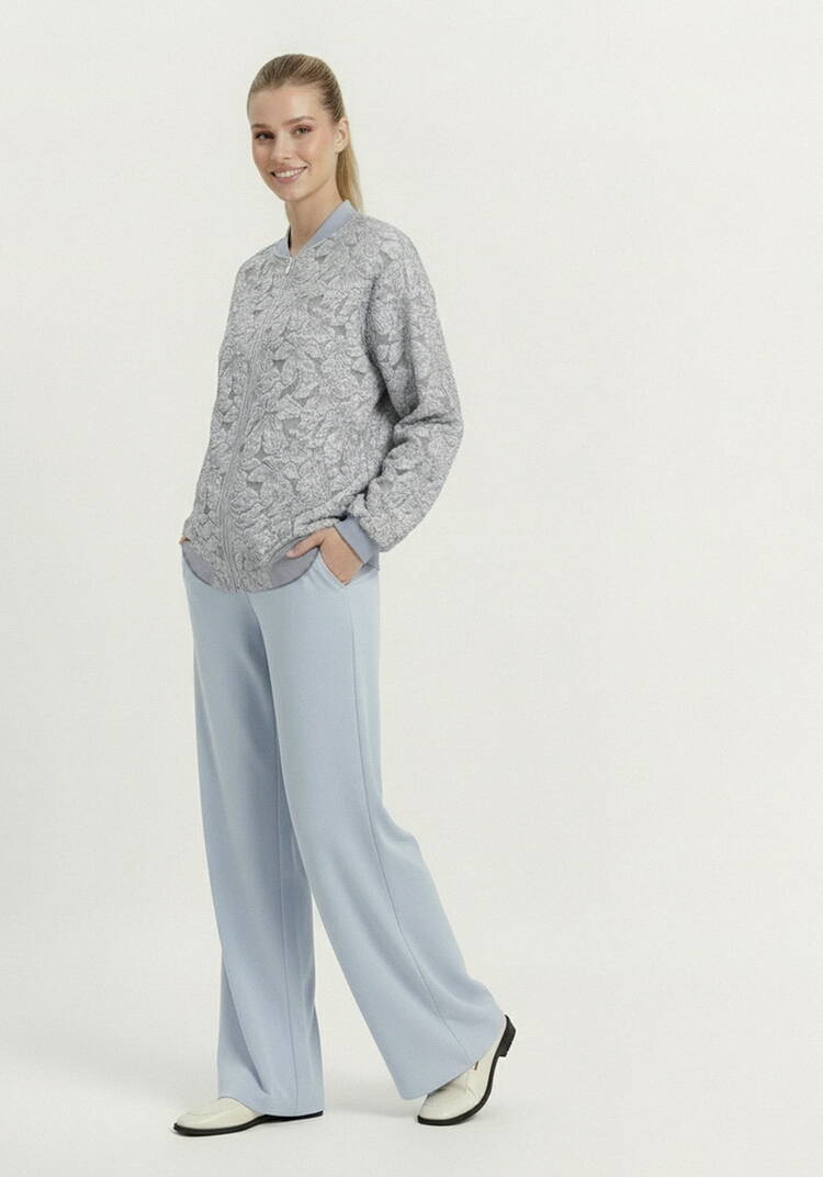 Бомбер из ткани с жаккардовым узором шир.  750, рис. 33