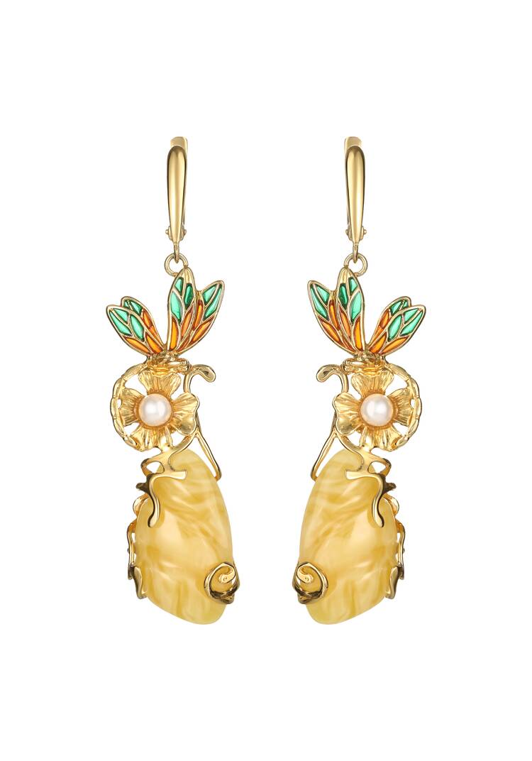 Серьги серебряные Полёт фантазии шир.  750, рис. 2