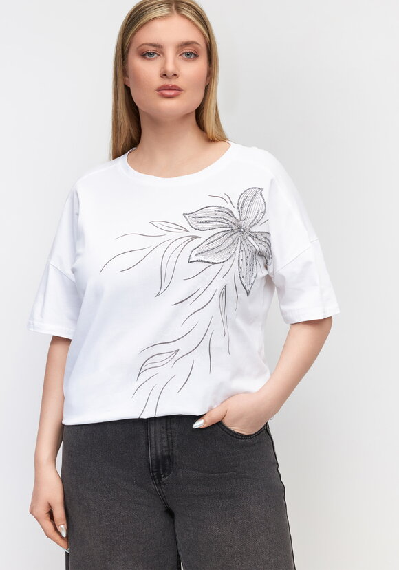 Футболка Нежный цветок шир.  580, рис. 1