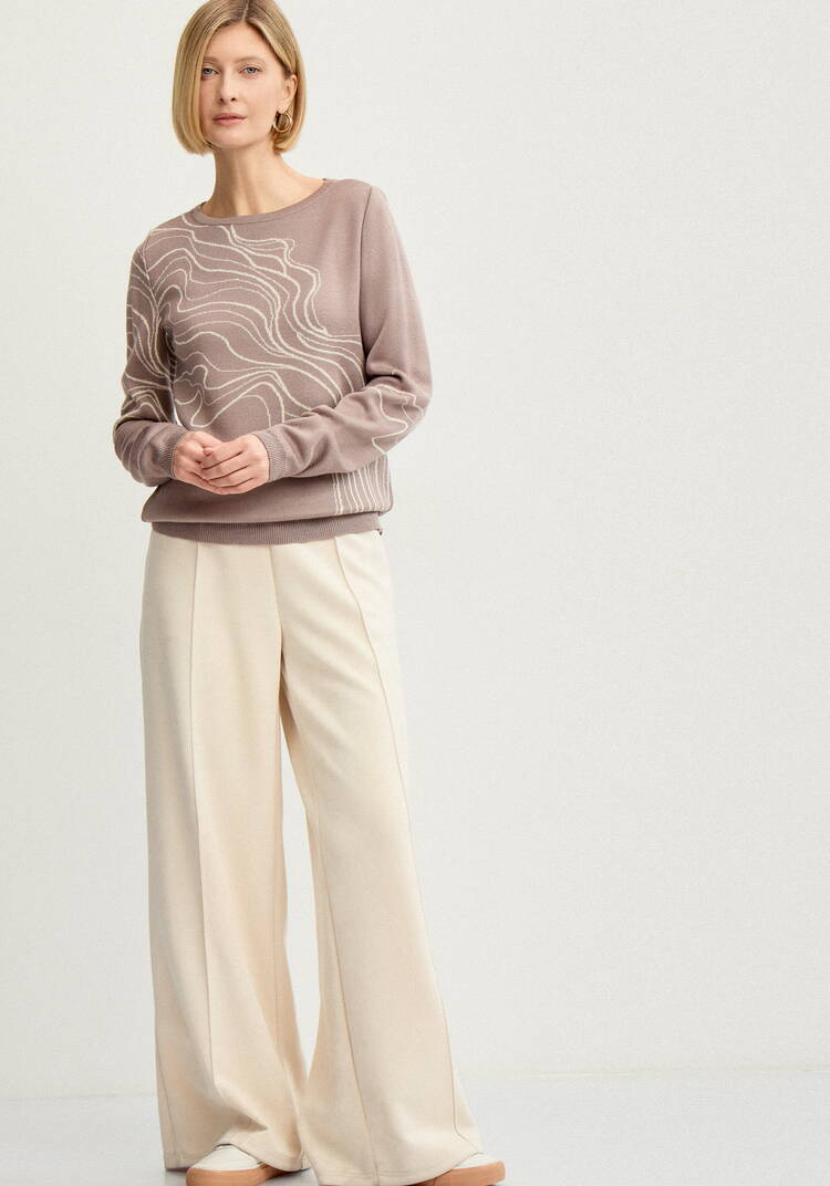 Джемпер с абстрактным рисунком Волны шир.  750, рис. 20