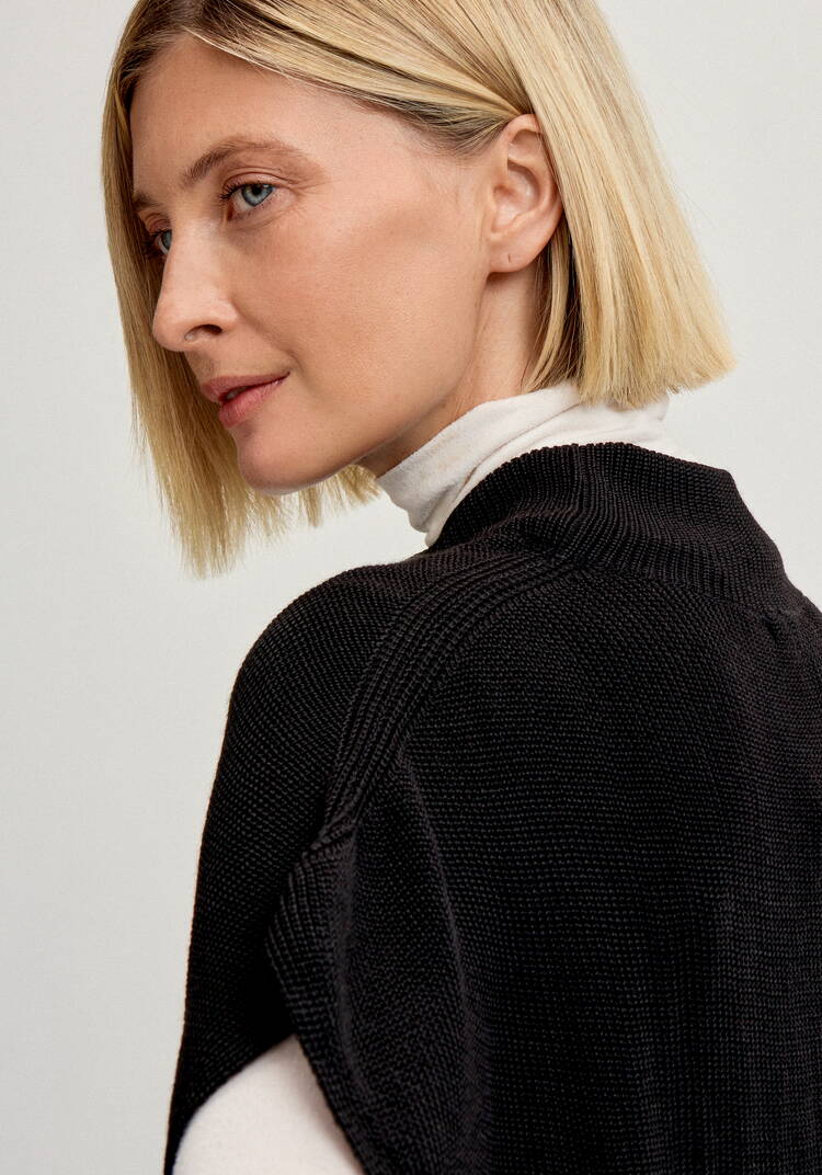 Джемпер-жилет с высоким горлом и поясом шир.  750, рис. 6