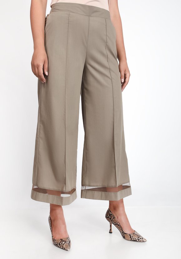 Брюки-кюлоты с декоративными вставками шир.  580, рис. 1