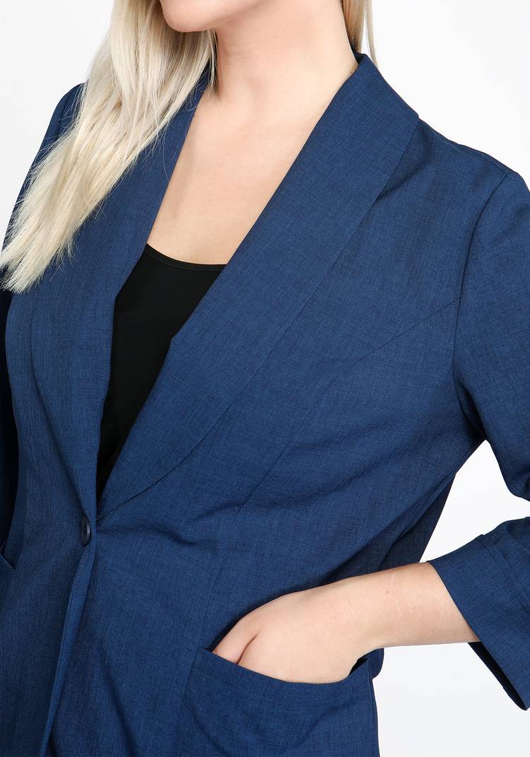 Жакет классический однобортный шир.  750, рис. 30