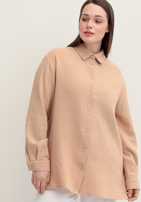 Рубашка муслиновая свободного кроя шир.  580, рис. 12