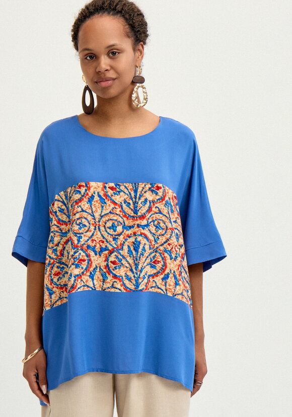 Блуза с принтом из штапеля шир.  580, рис. 12