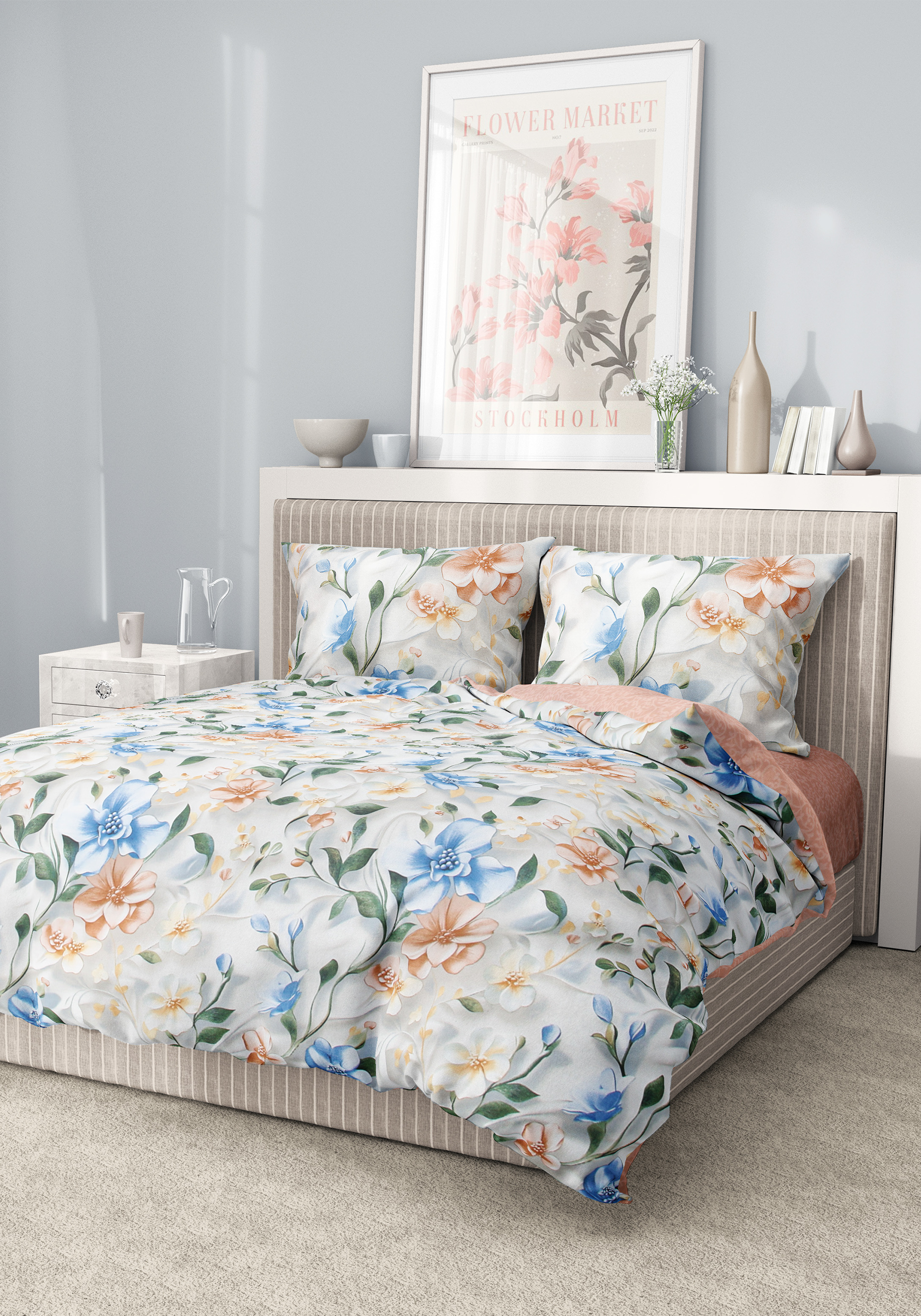 

КПБ сатин "Джульетта", Белый