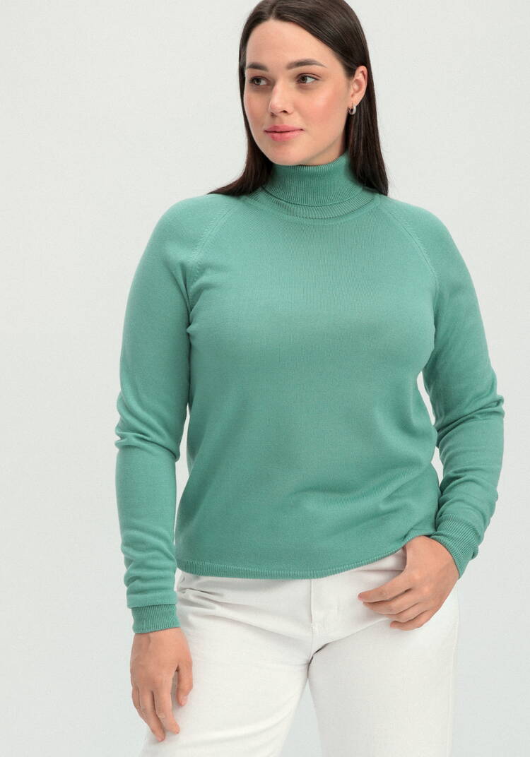 Джемпер прямого силуэта с высоким воротом шир.  750, рис. 17