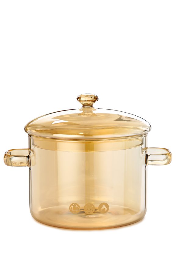 Стеклянная кастрюля с крышкой Даймонд шир.  580, рис. 16