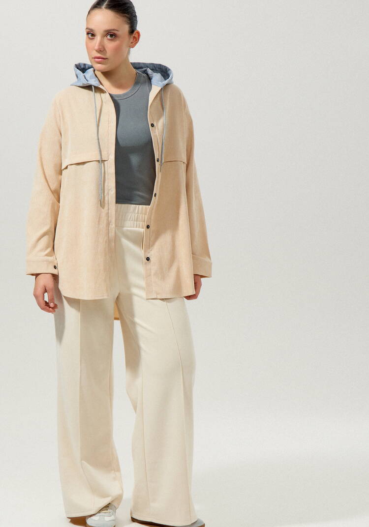 Рубашка из вельвета с капюшоном шир.  750, рис. 12