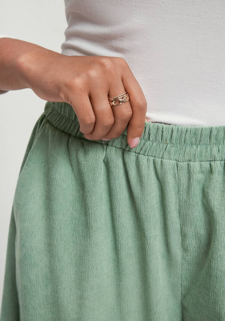 Юбка-брюки из микровельвета шир.  750, рис. 6