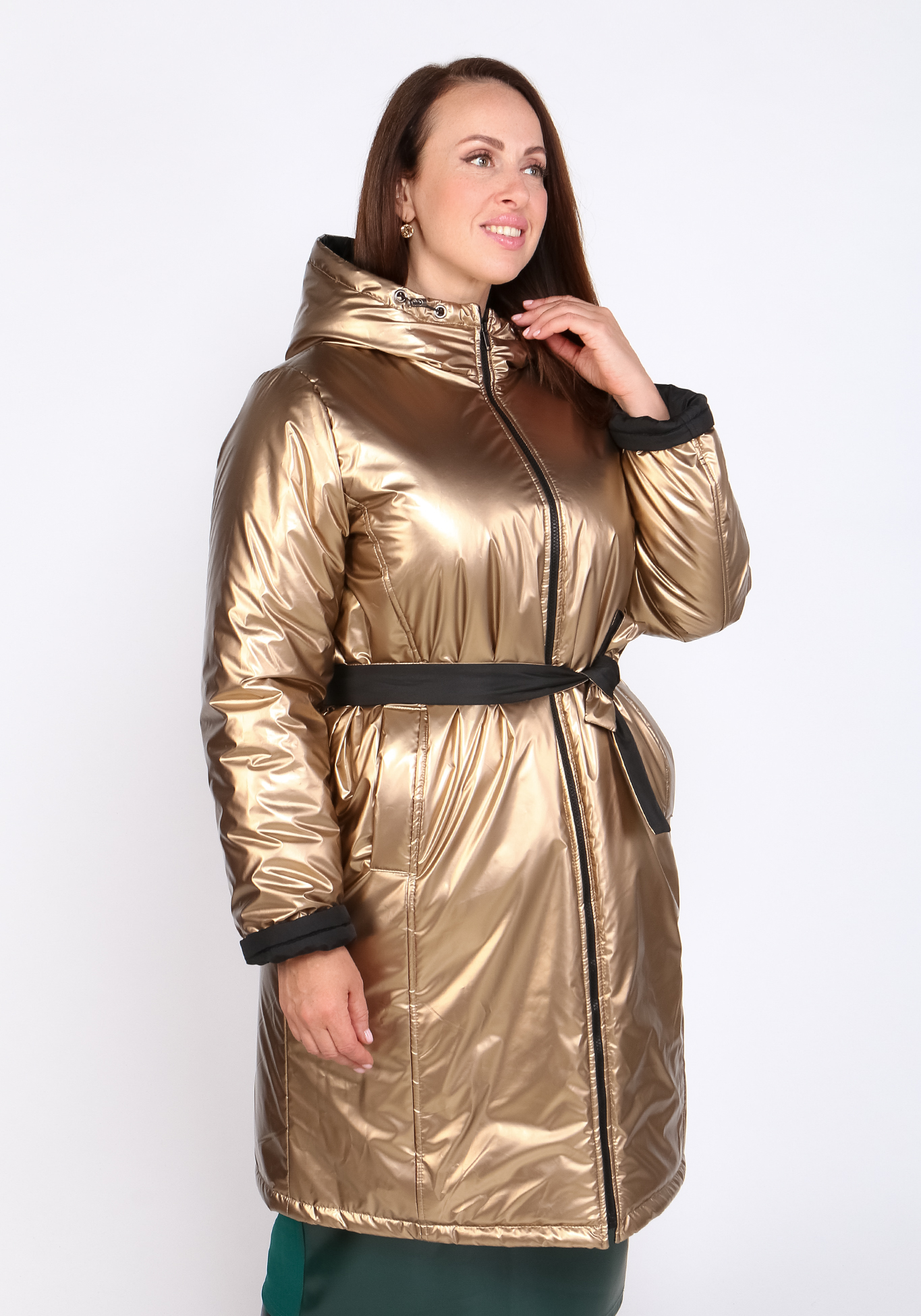 Куртка "Волшебная иллюзия" Binitra Bini, размер 52, цвет золотой/черный - фото 6